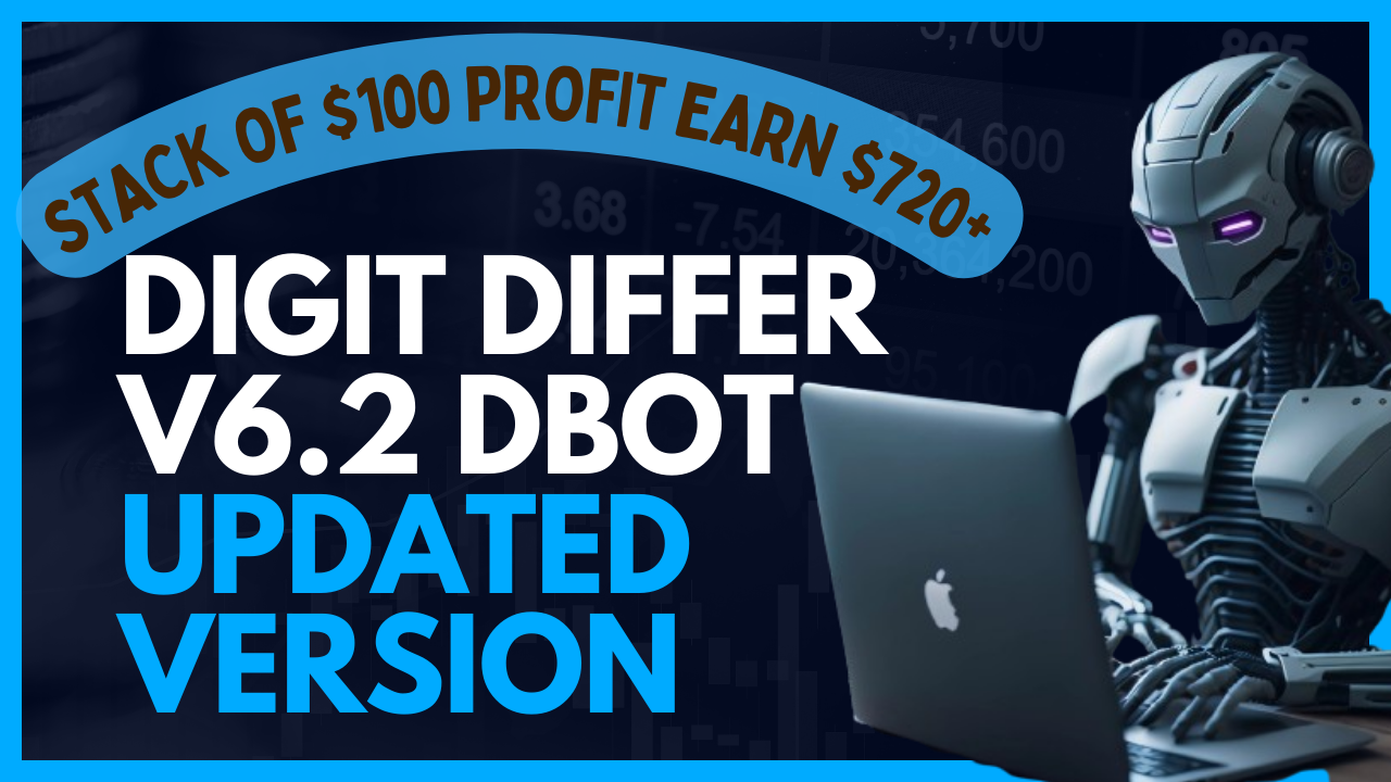 DIGIT DIFFER V6.2 DBOT DERIV: Small and large account with a 40% profit return.