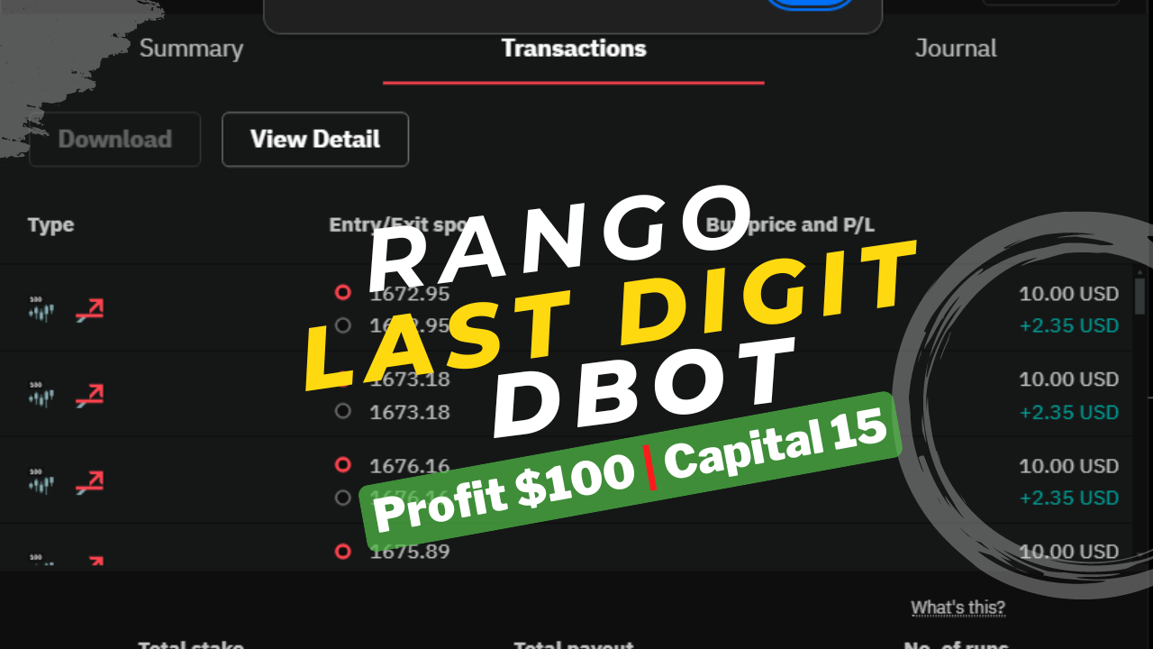 RANGO LAST DIGIT BOT V4.0 DERIV BOT ANALYSIS:- Free…